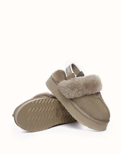 AUSTRALIAN SHEPHERD® Slingback Waffle Platform Slippers
