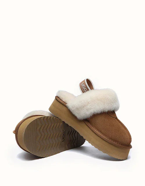 AUSTRALIAN SHEPHERD® Slingback Waffle Platform Slippers
